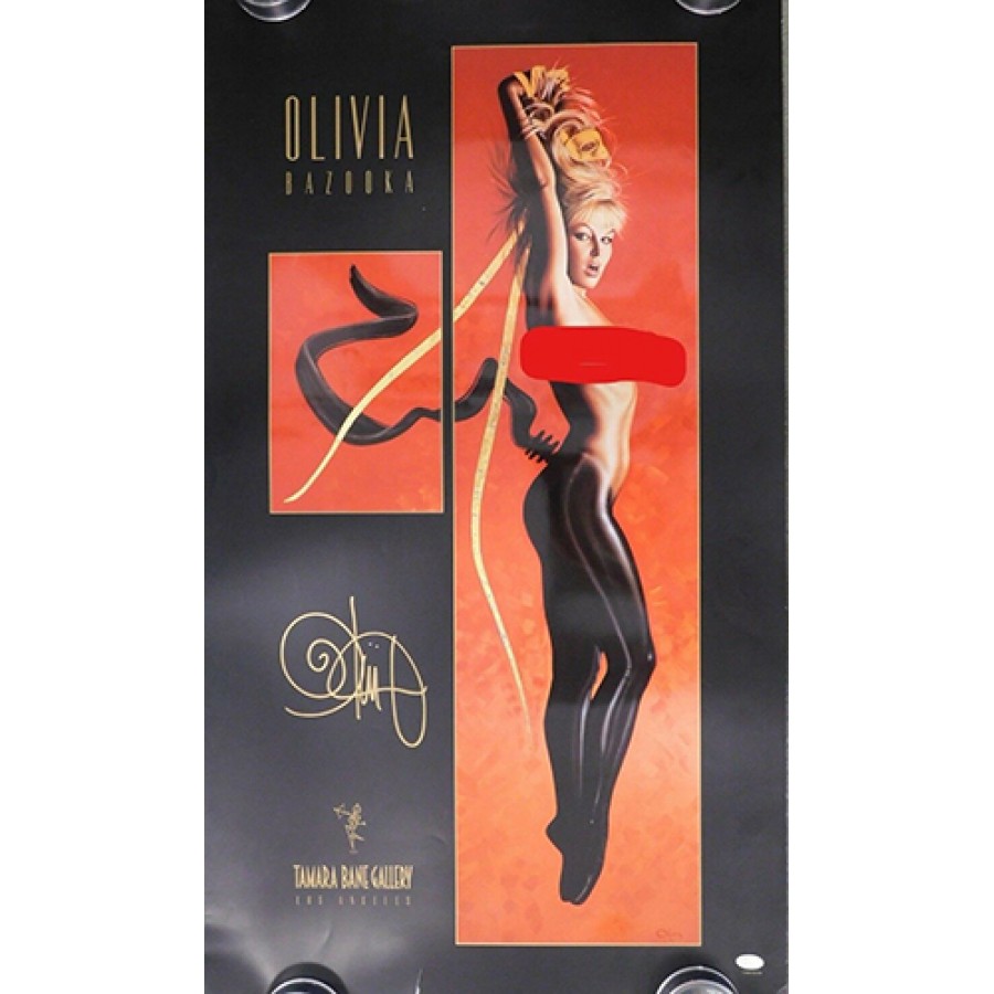Olivia De Berardinis Signed Bazooka 22x38 Lithograph Art Poster